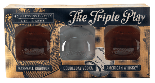 Triple Play Baseball American Whiskey, Bourbon & Vodka 750Ml 3-Pk