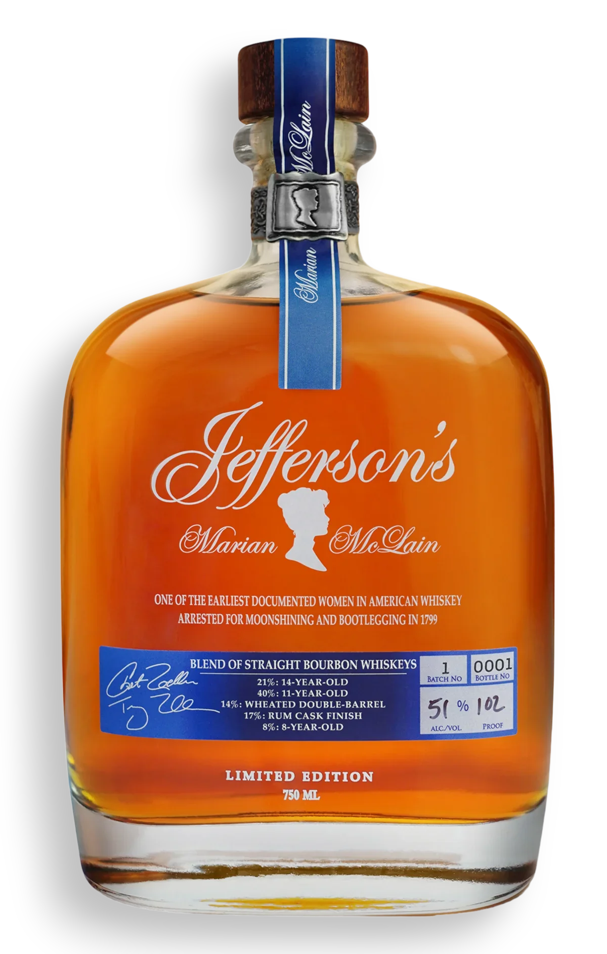 Jefferson's Marian McLain Limited Edition Bourbon Whiskey