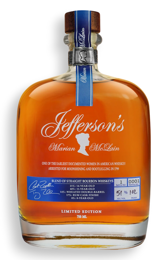 Jefferson's Marian McLain Limited Edition Bourbon Whiskey