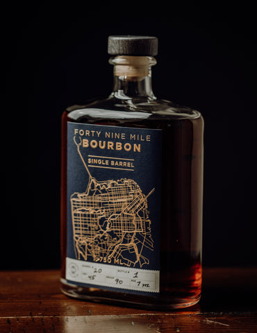 Forty Nine Mile Straight Bourbon Whiskey Single Barrel 7 Year (aged locally)