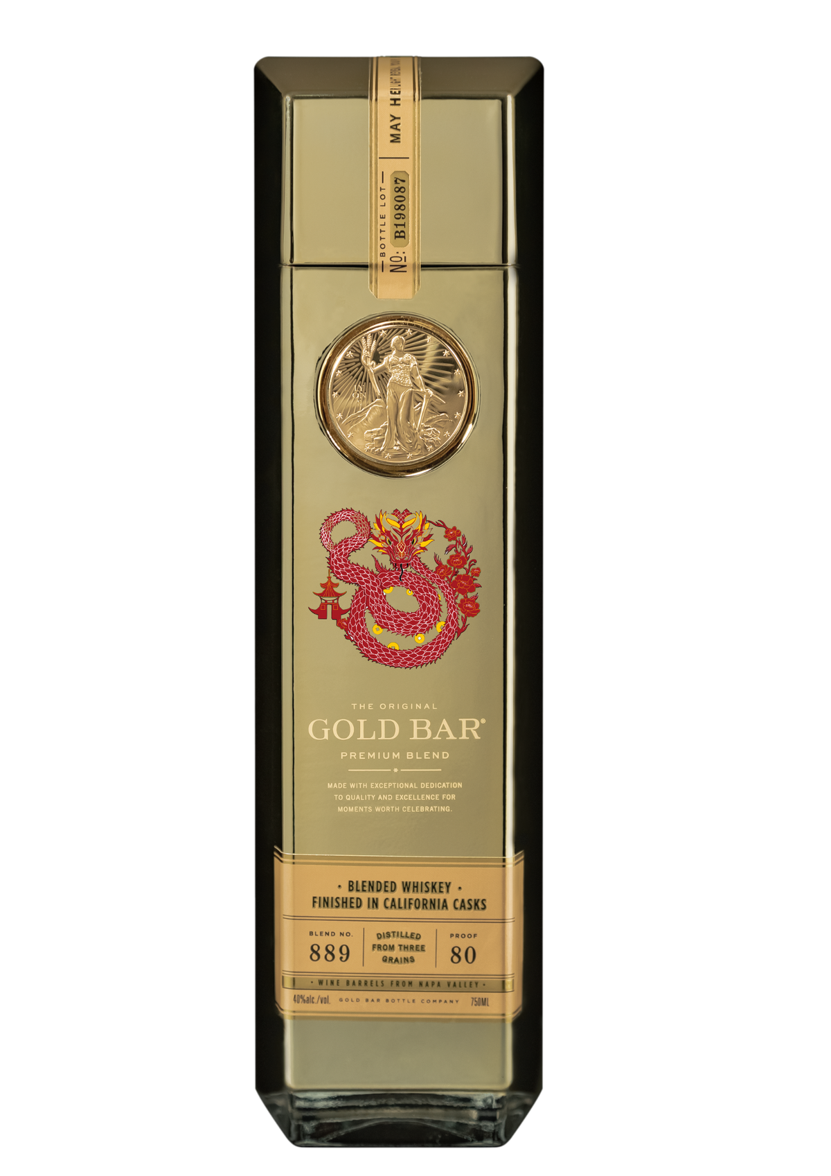 PRE SALE: Gold Bar Whiskey Limited Edition Bottle Lunar New Year