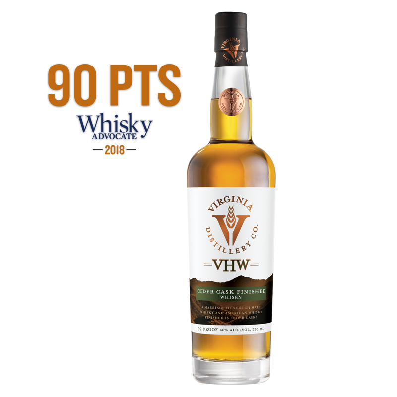 Virginia Distillery Company Cider Cask Finished American Single Malt Whiskey