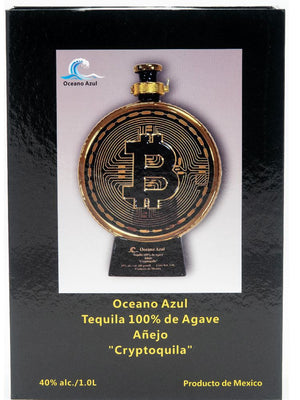 Oceano Azul Cryptoquila Anejo Tequila 1 Liter