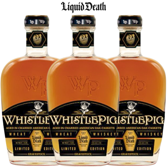 PRE-SALE: WHISTLEPIG X LIQUID DEATH GRAVESTOCK WHEAT WHISKEY LIMITED EDITION