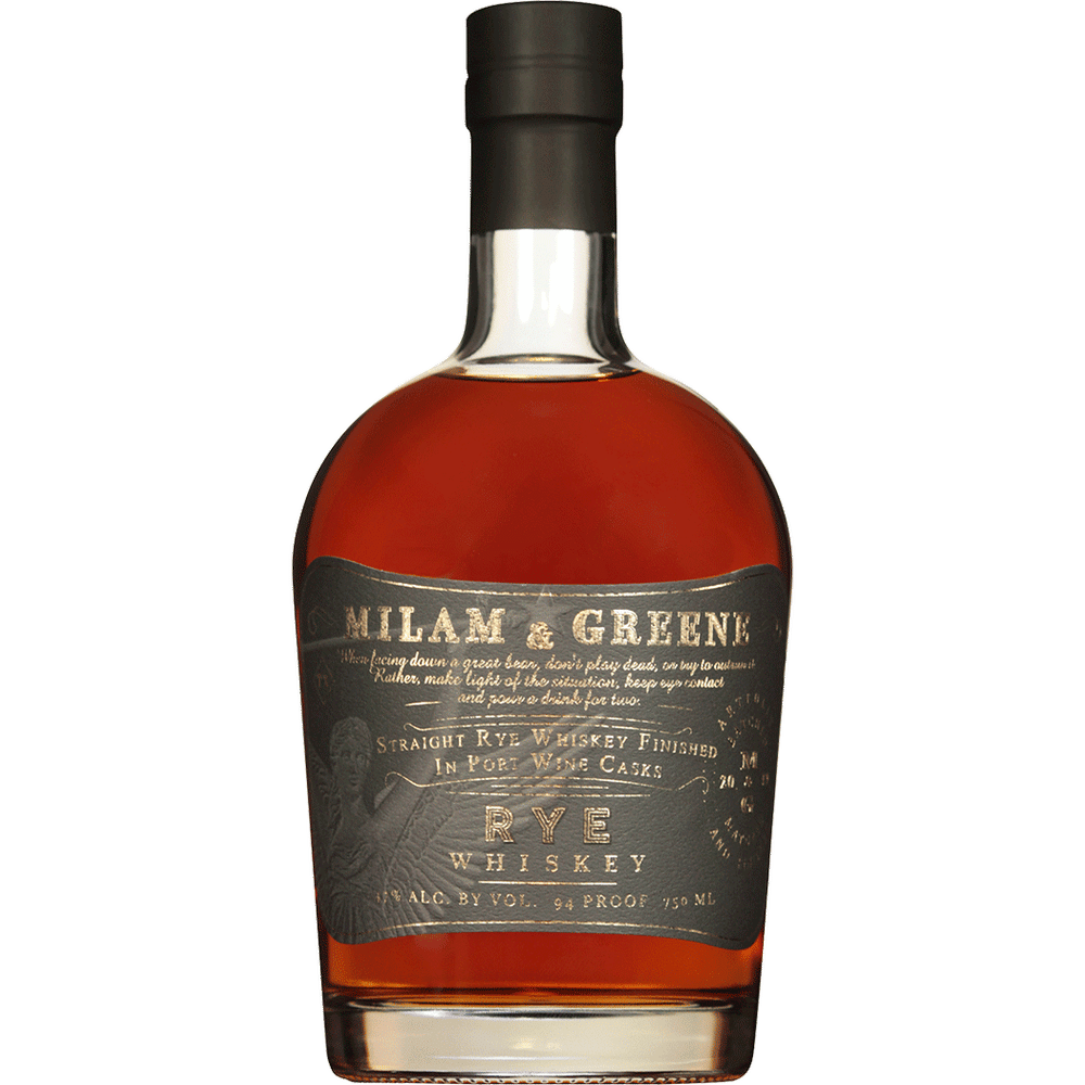 Milam & Greene Port Cask Finish Straight Rye Whiskey