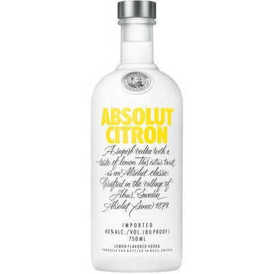 Absolut Citron Vodka 750ml - Epic Wine & Spirit