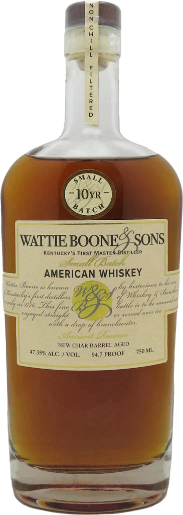 Wattie Boone & Sons 10 Year Old Small Batch American Whiskey