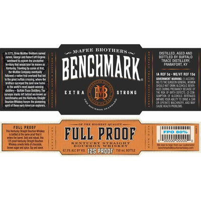 Benchmark Extra Strong Full Proof Straight Bourbon