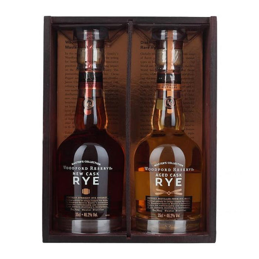 Woodford Reserve Master's Collection New Cask Rye and Aged Cask Rye Whiskey Set 375ml